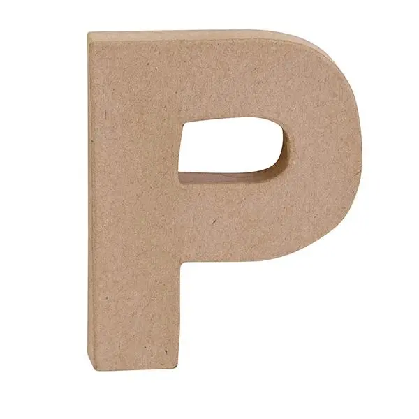 Makr Paper Mache, Small Letter P- 4 Inch 1