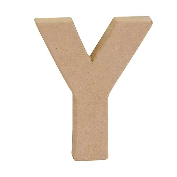 Makr Paper Mache, Small Letter Y- 4 Inch 1