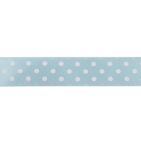 Makr Ribbon, Medium Dots Blue Satin- 16Mmx4.5M 1