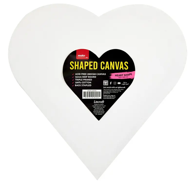 Makr Shaped Canvas, Heart Shape 1