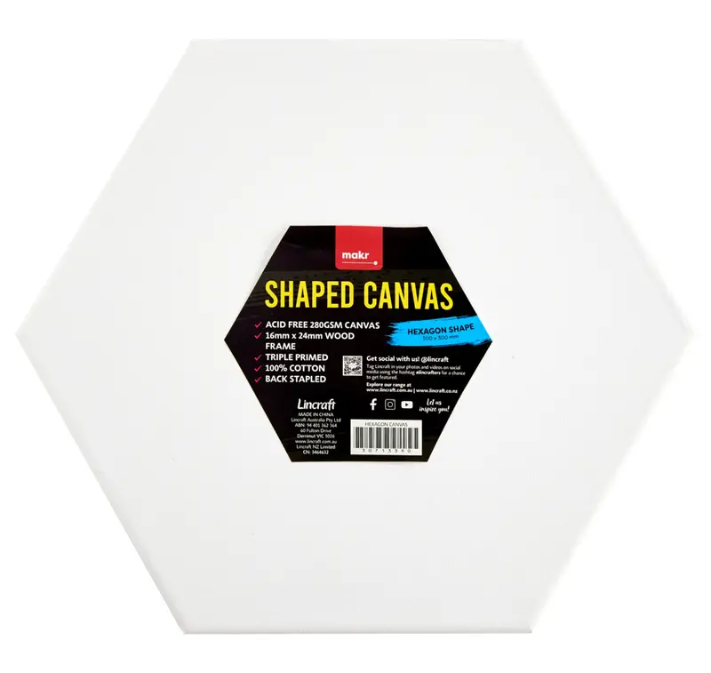 Makr Shaped Canvas, Hexagon Shape 1