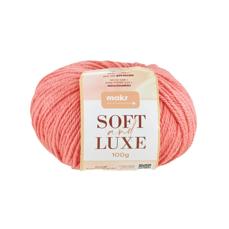 Makr Soft & Luxe Crochet & Knitting Yarn, 100G Merino Wool Acrylic Yarn 3