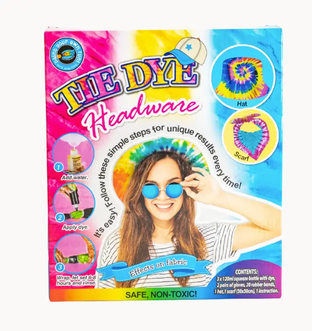 Makr Tie Dye Kit- Headwear Hat/Scarf/Scrunchie 1
