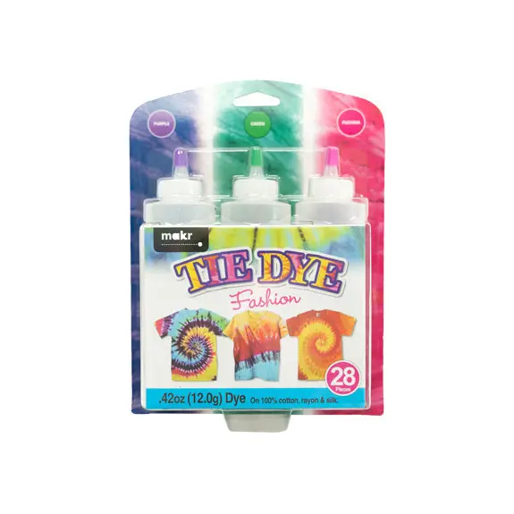 Makr Tie Dye Kit, Purple/Teal/Fuschia- 3Pk 1