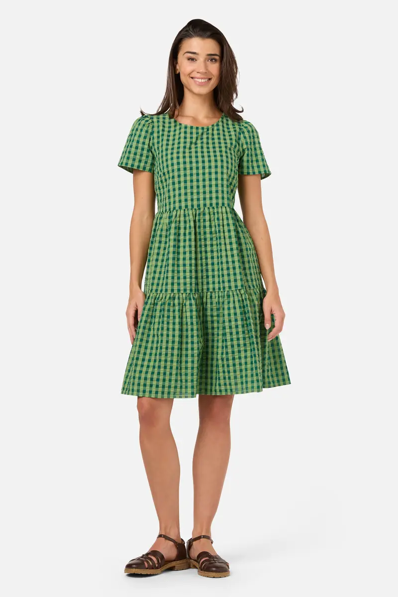 Margot Check Mini Smock Dress 1