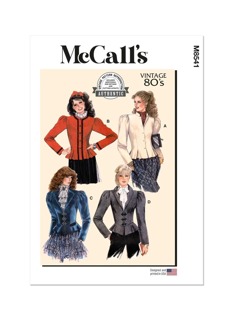 Mccall’S Pattern M8541 Misses’ Jacket 1