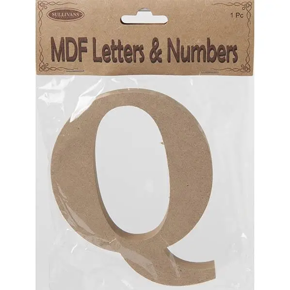 Mdf Letter Q- 10.5 X 1.5Cm 1