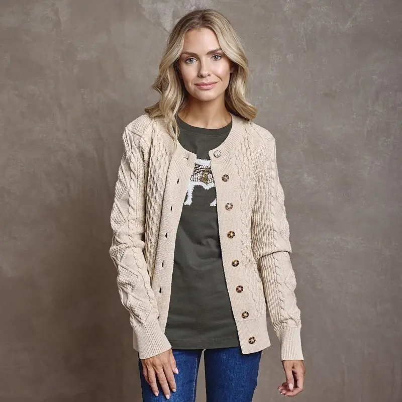 Meander Cashmere Blend Knit - Pangolin 1