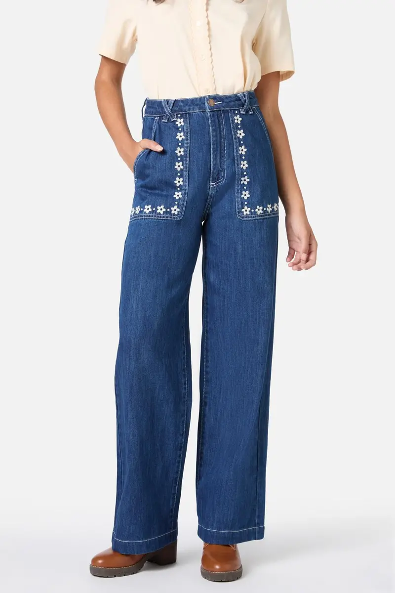 Meg Daisy Embroidered Jean 1