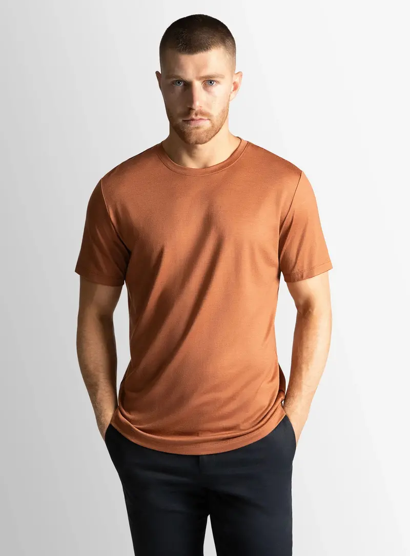 Merino Wool Terracotta Tee 1
