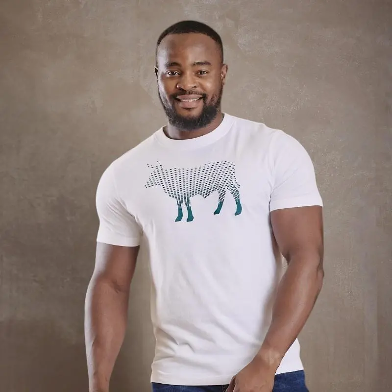 Micro Fill Nguni Crew Tee - Pelican 1