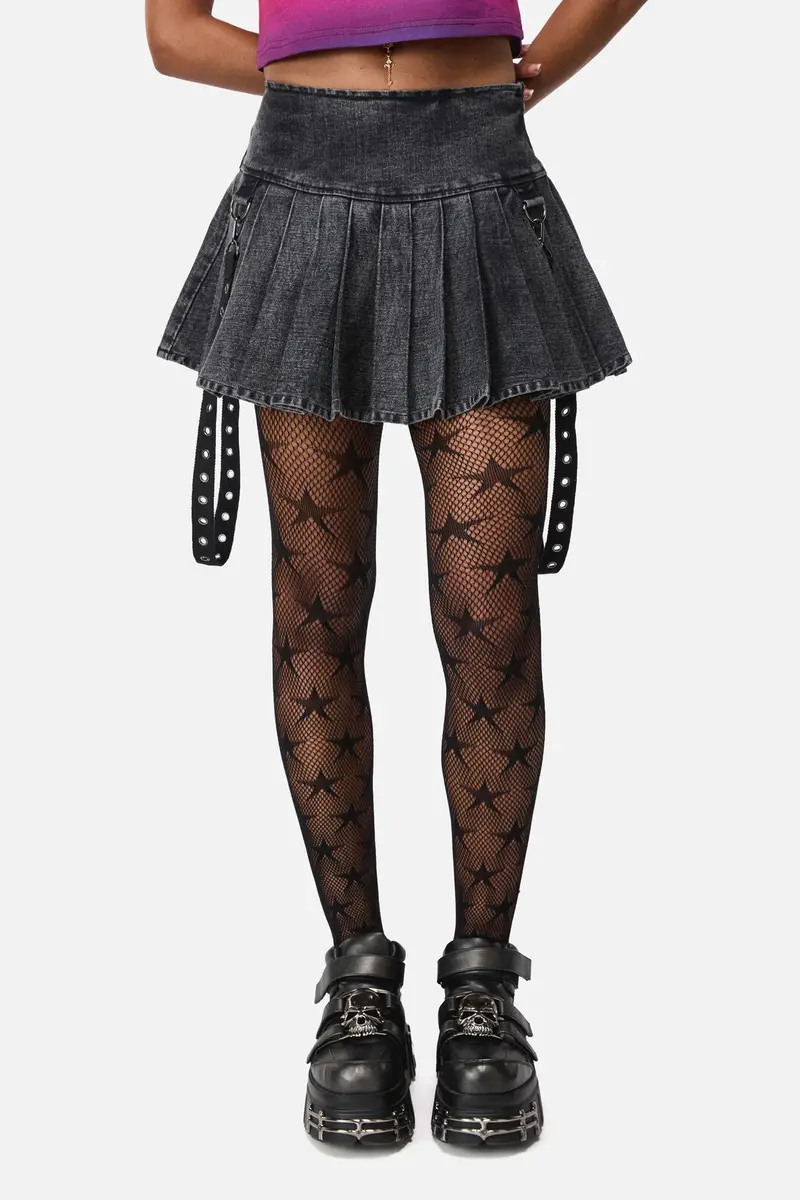 Midnight Denim Goth Skort 1