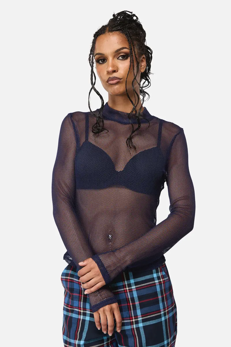 Midnight Goth Mesh Top 1