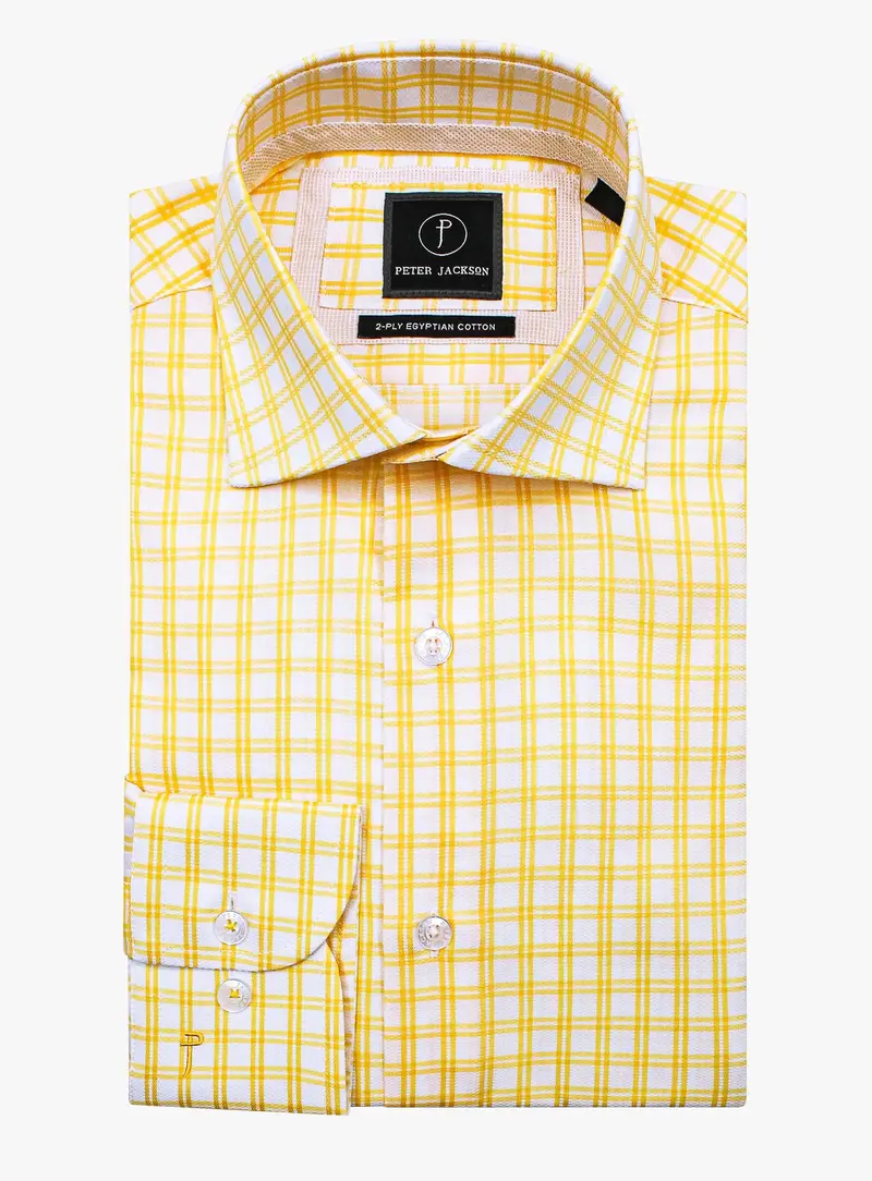 Milan Small Yellow Check Shirt 1