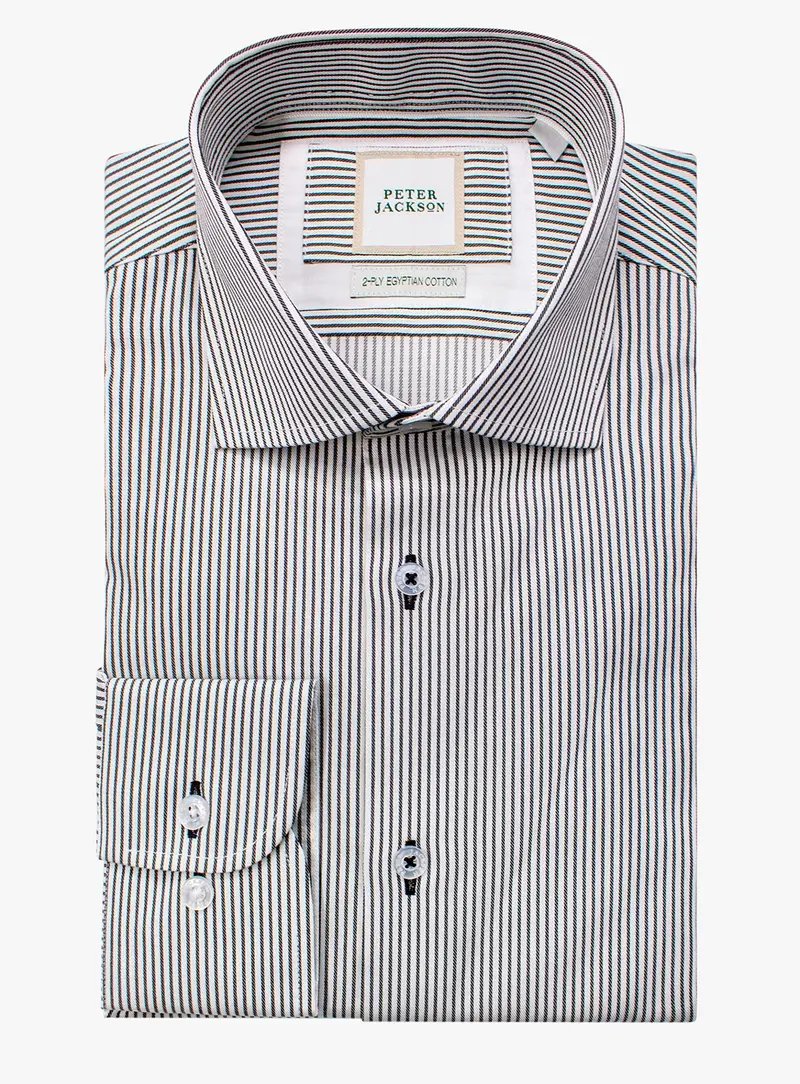 Milan Striped Black & White Shirt 1
