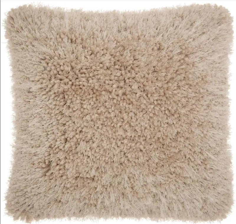 Mina Victory Shaggy Cushion, Beige- 50.8Cmx50.8Cm 1