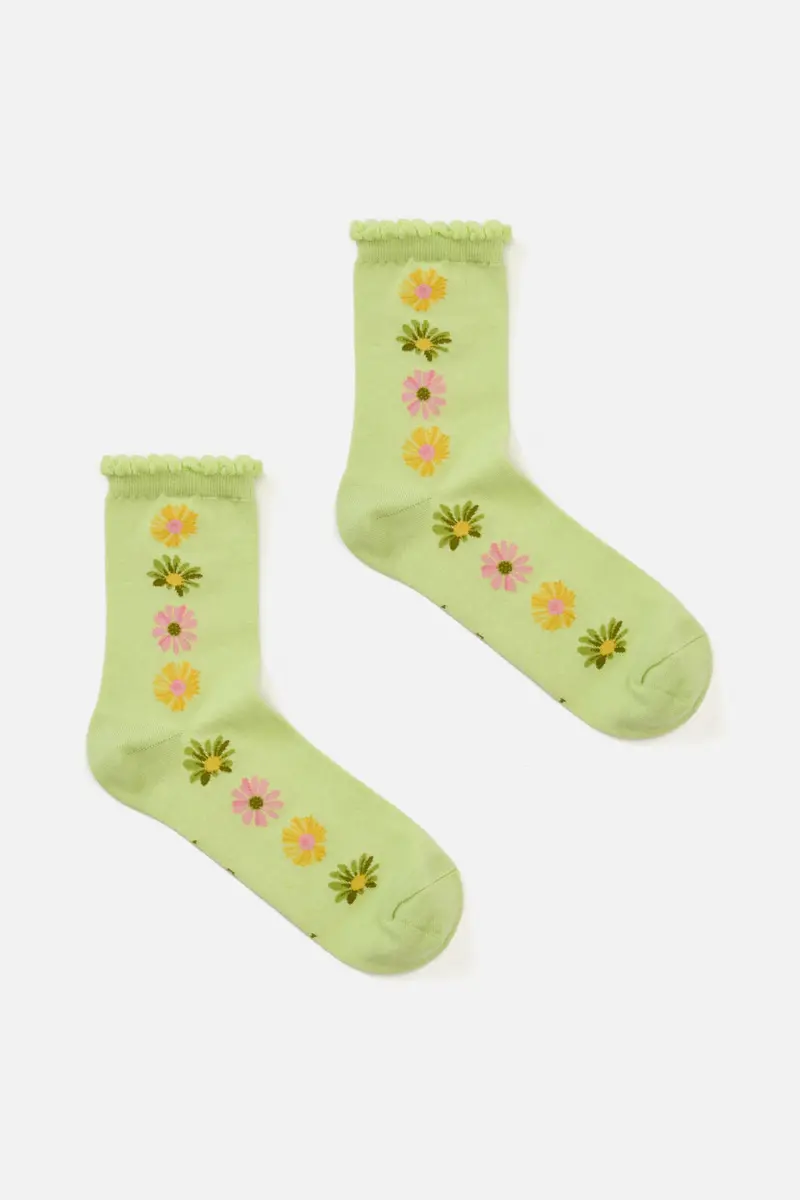 Mint Daisy Jane Sock 1