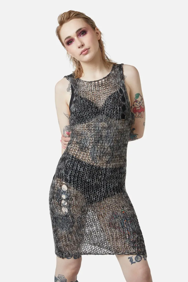 Misery Distressed Knit Dress 1