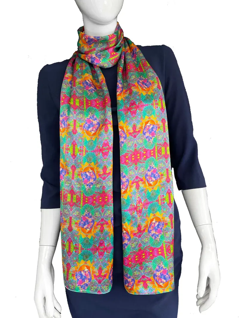 Mist And Moonshine Silk Scarf 32 Cm X 200 Cm 1