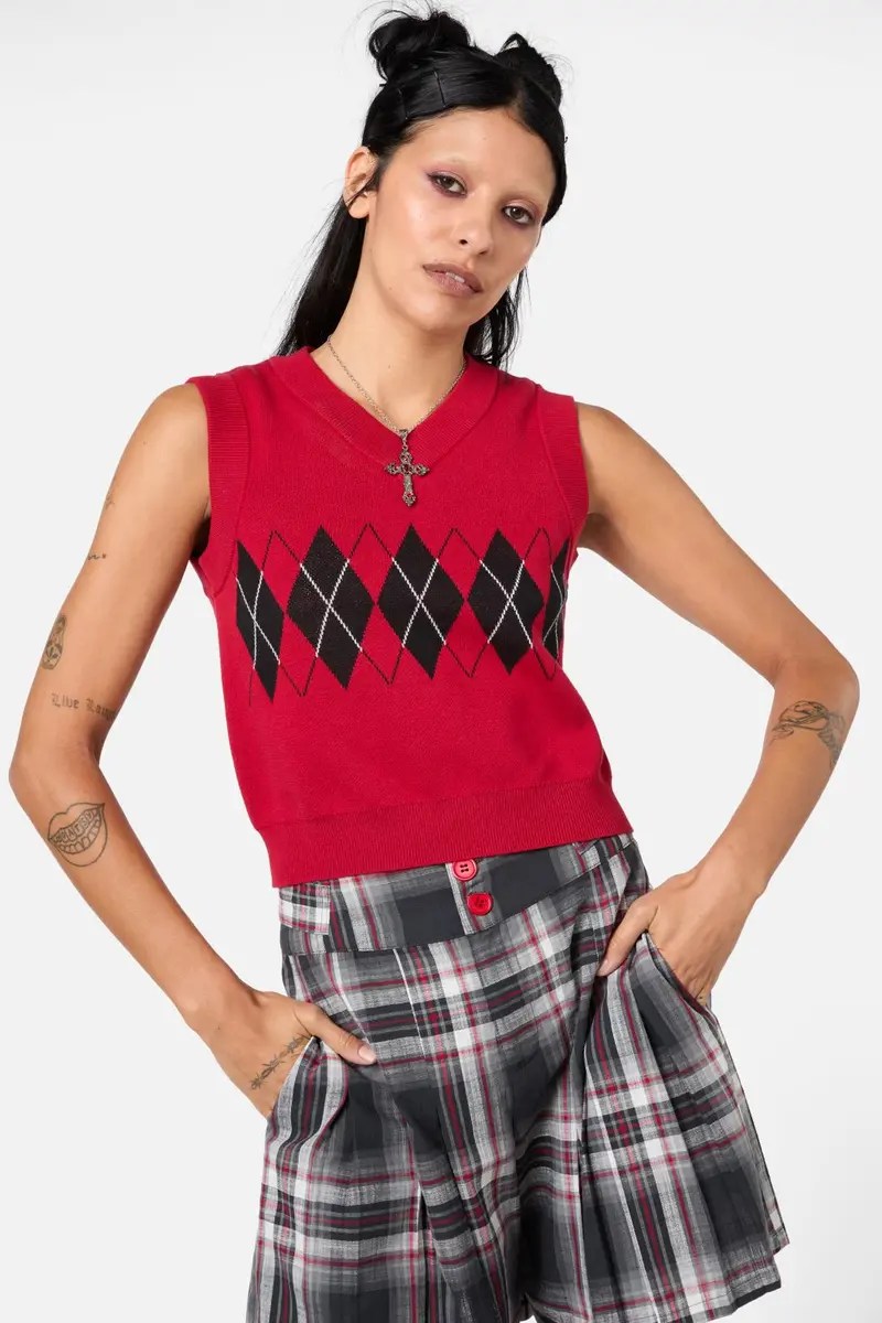 Moggy Argyle Vest 1