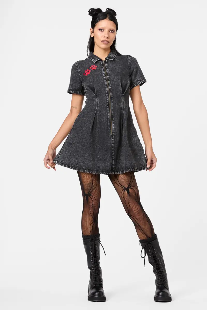 Moggy Denim Short Sleeve Dress 1