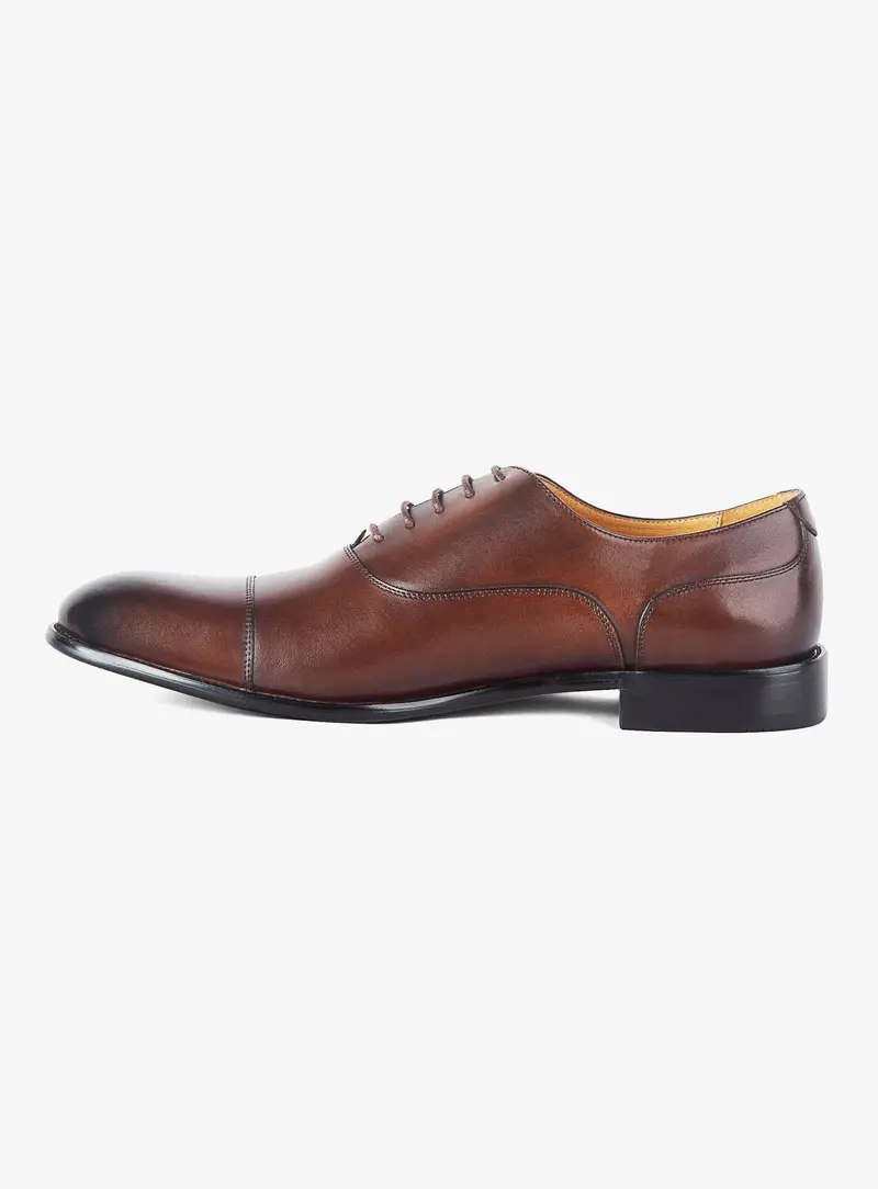 Montisanti Toe Cap Brown Derby Shoe 1