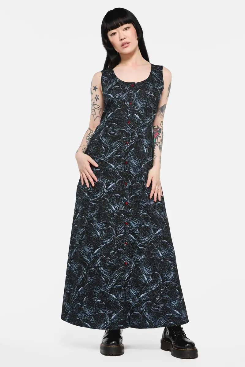 Murder Of Crows Midi Dress 1