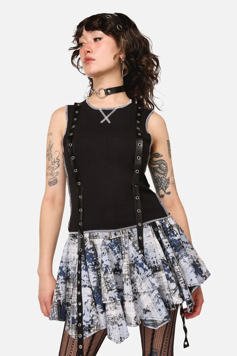 Nancy Eyelet Punk Tank Top 1