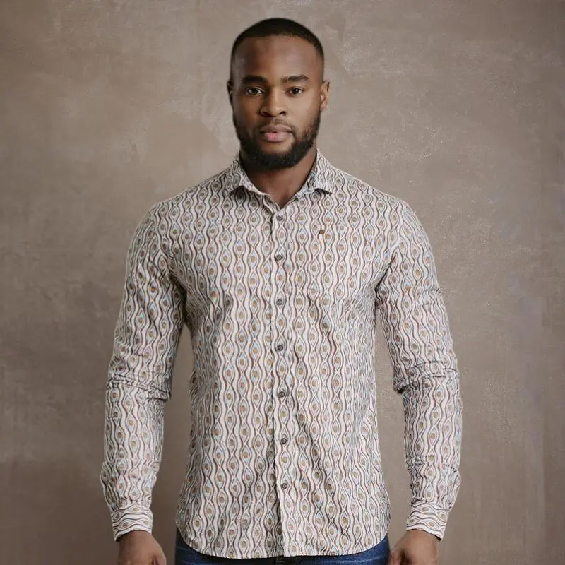 Nandi Seed Slim Fit Shirt - Pelican 1
