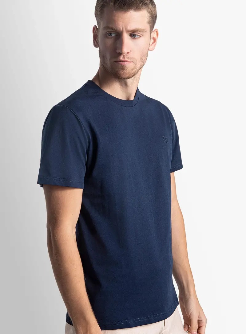 Naples Plain Navy Tee 1