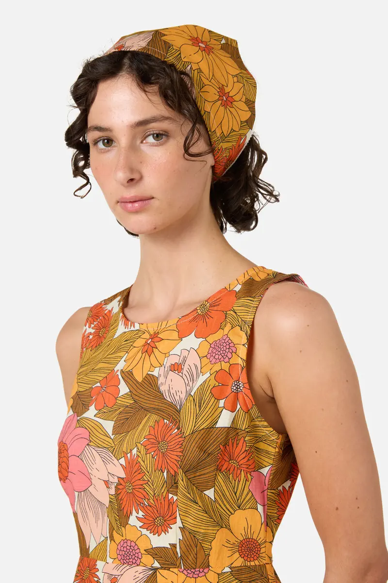 Nellie 70'S Floral Head Scarf 1