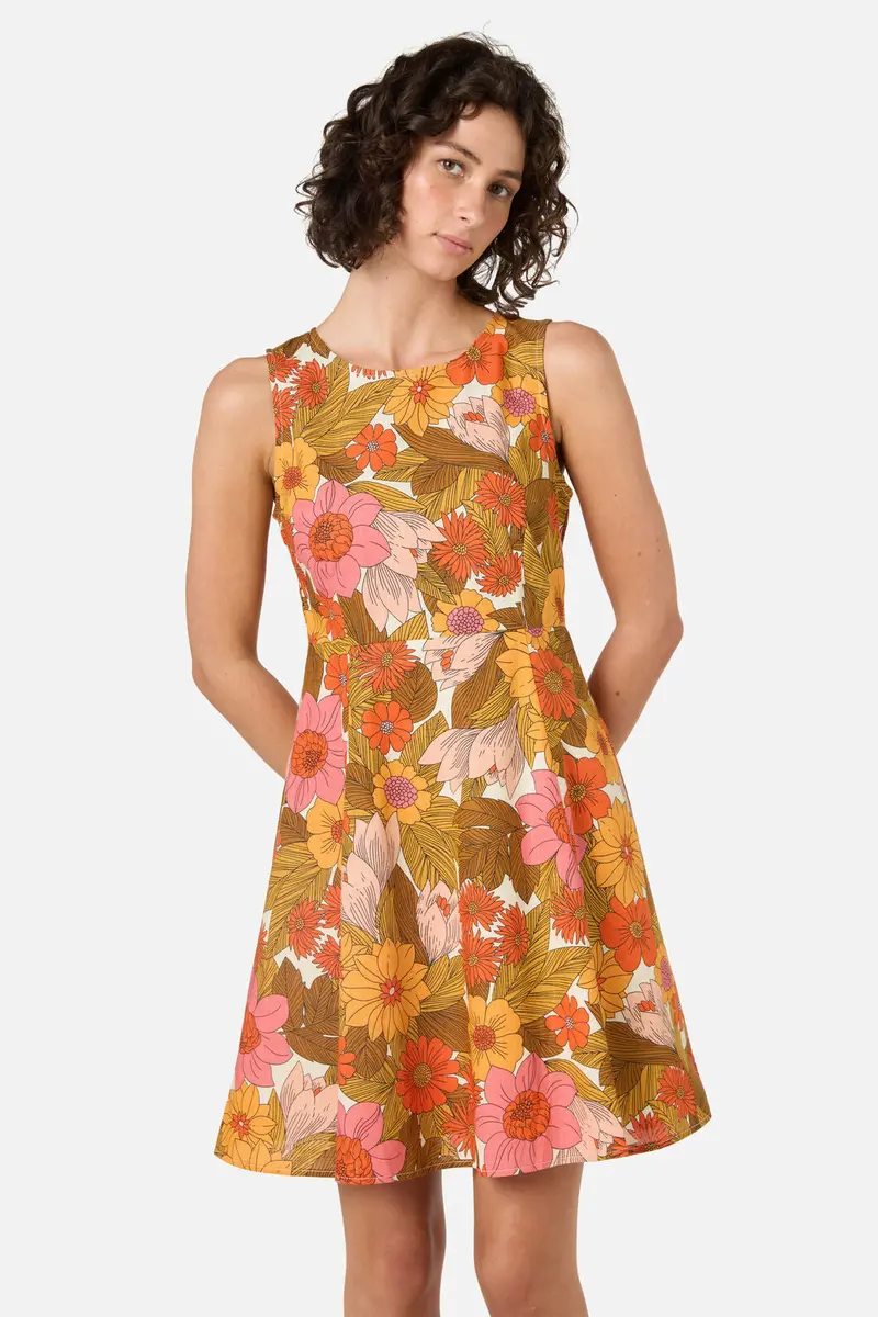 Nellie 70'S Floral Mini Dress 1