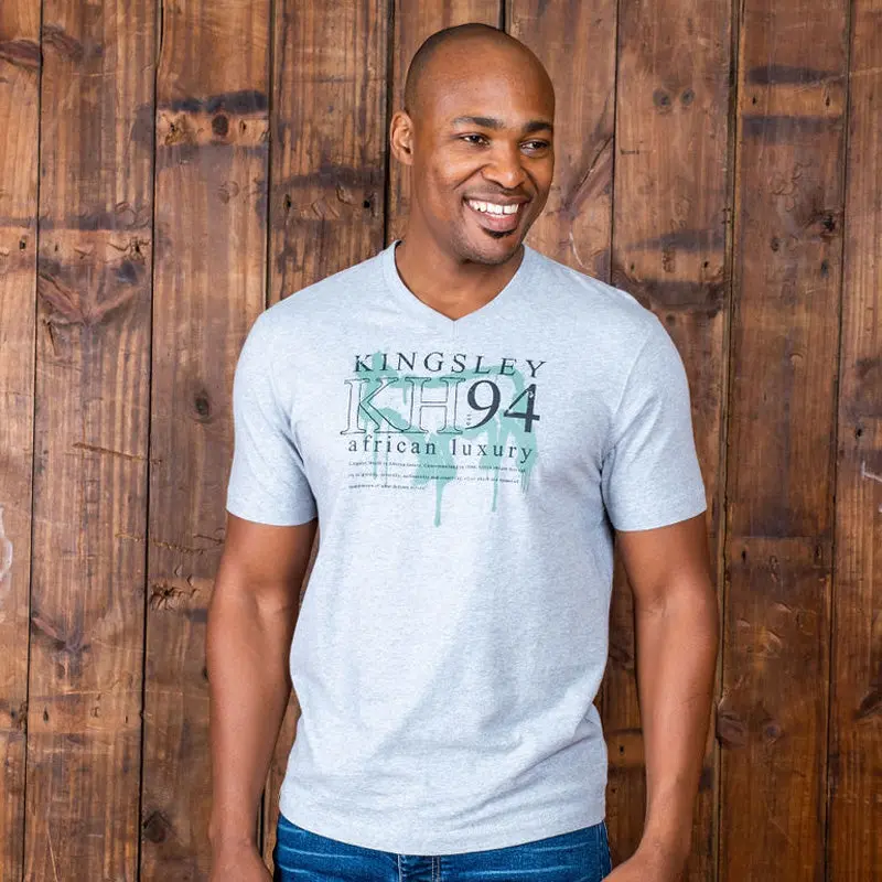 Nguni Graffiti V-Neck Tee Vervet 1