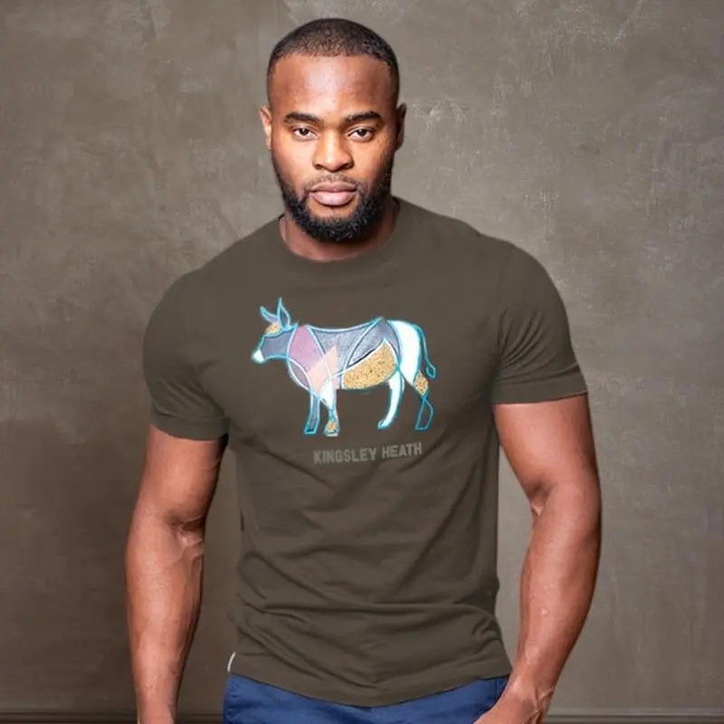 Nguni Patchwork Crew Tee - Fatigue 1