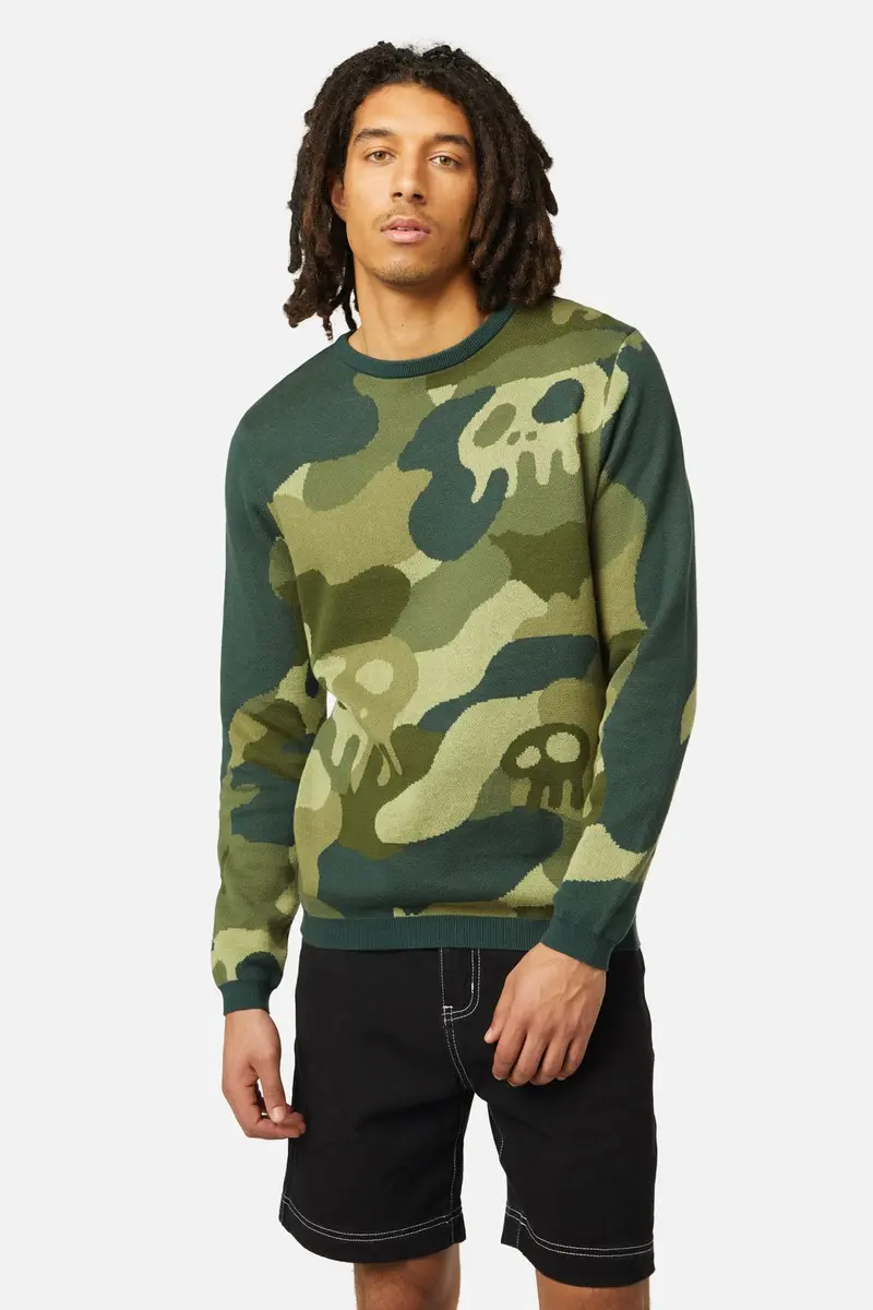 Nook Of The Garden Camo Knit Jumper 1