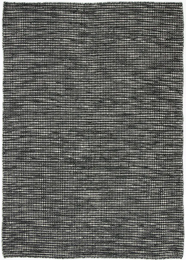 Nordic Black & White Reversible Wool Rug 1