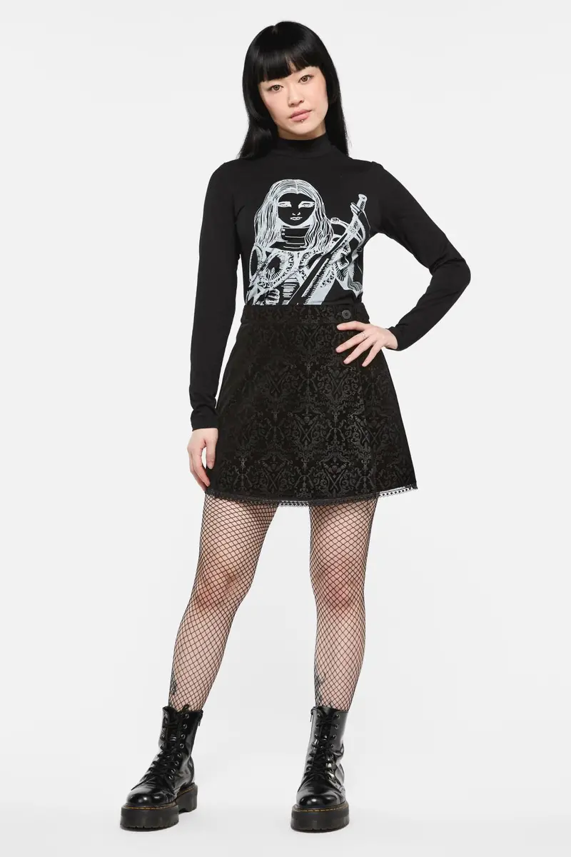 Not Afraid Velvet Skirt 1