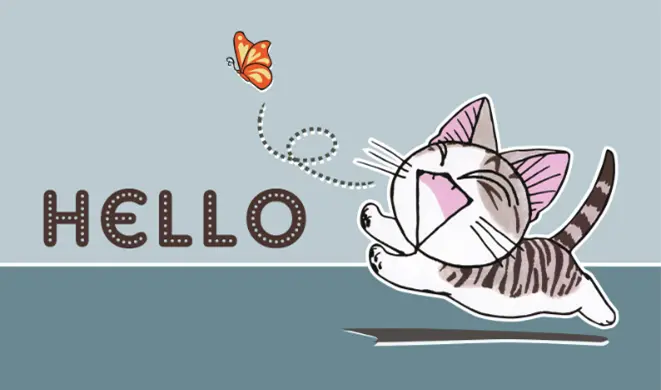 Novus Digital Print Door Mat, Hello Cat- 45X75cm 1