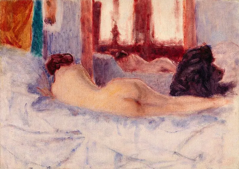 O'conor, A Reclining Nude Before A Mirror Art Print 1