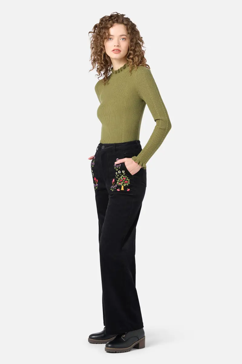 Orchard Embroidered Cord Jean 1