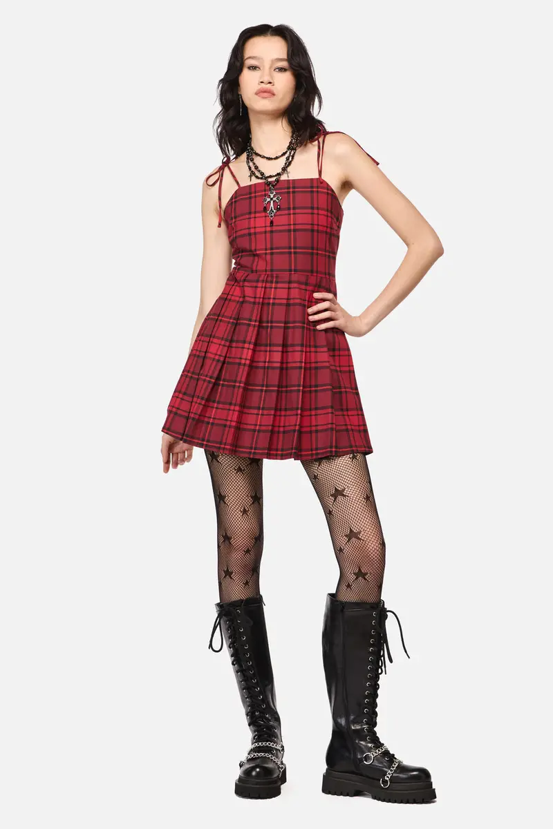 Over It Tartan Dress 1