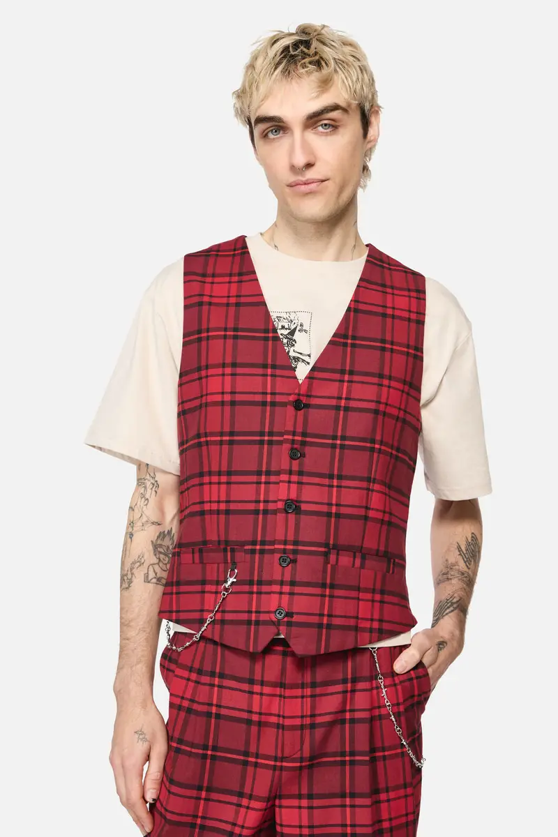Over It Tartan Vest 1