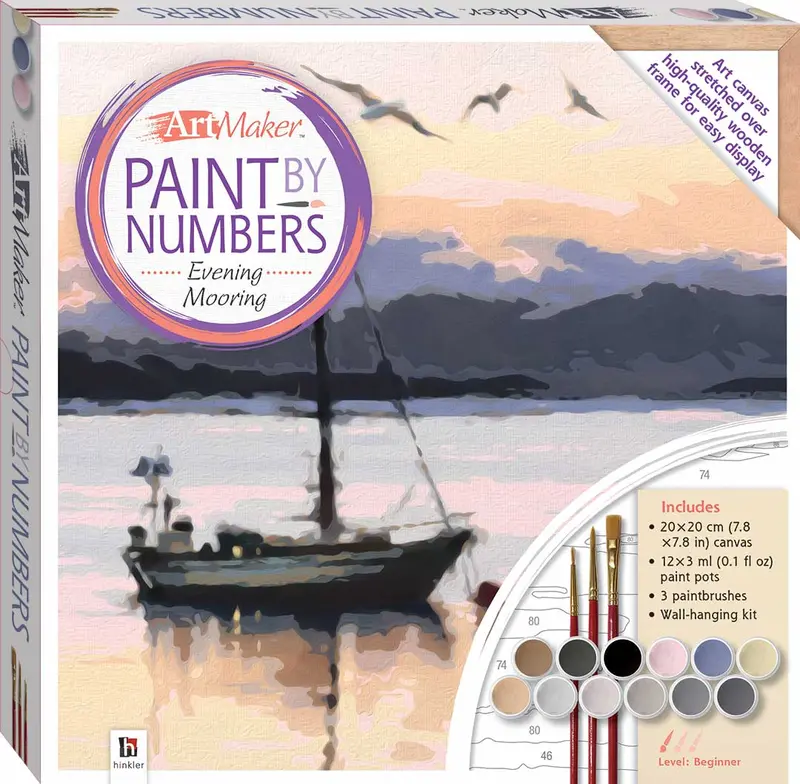 Paint By Numbers Canvas, Evening Mooring 1