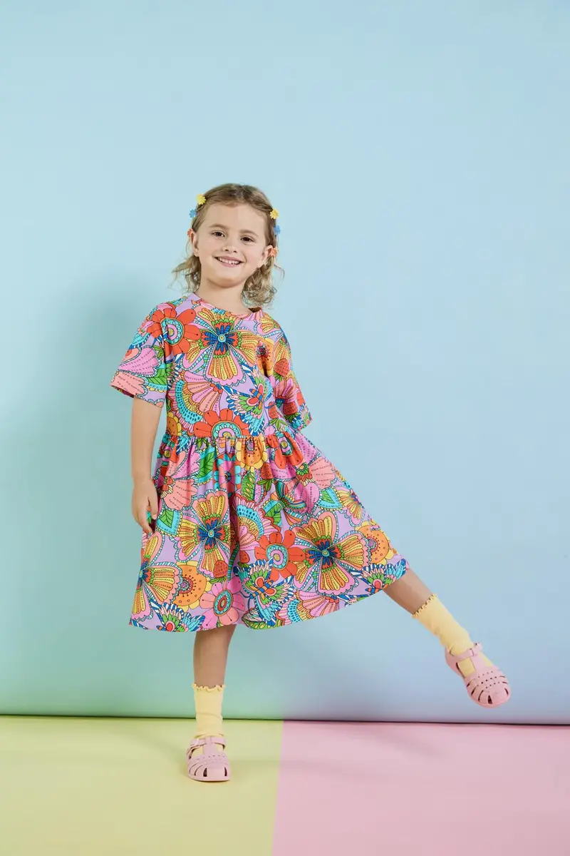 Paisley Floral Kids Dress 1