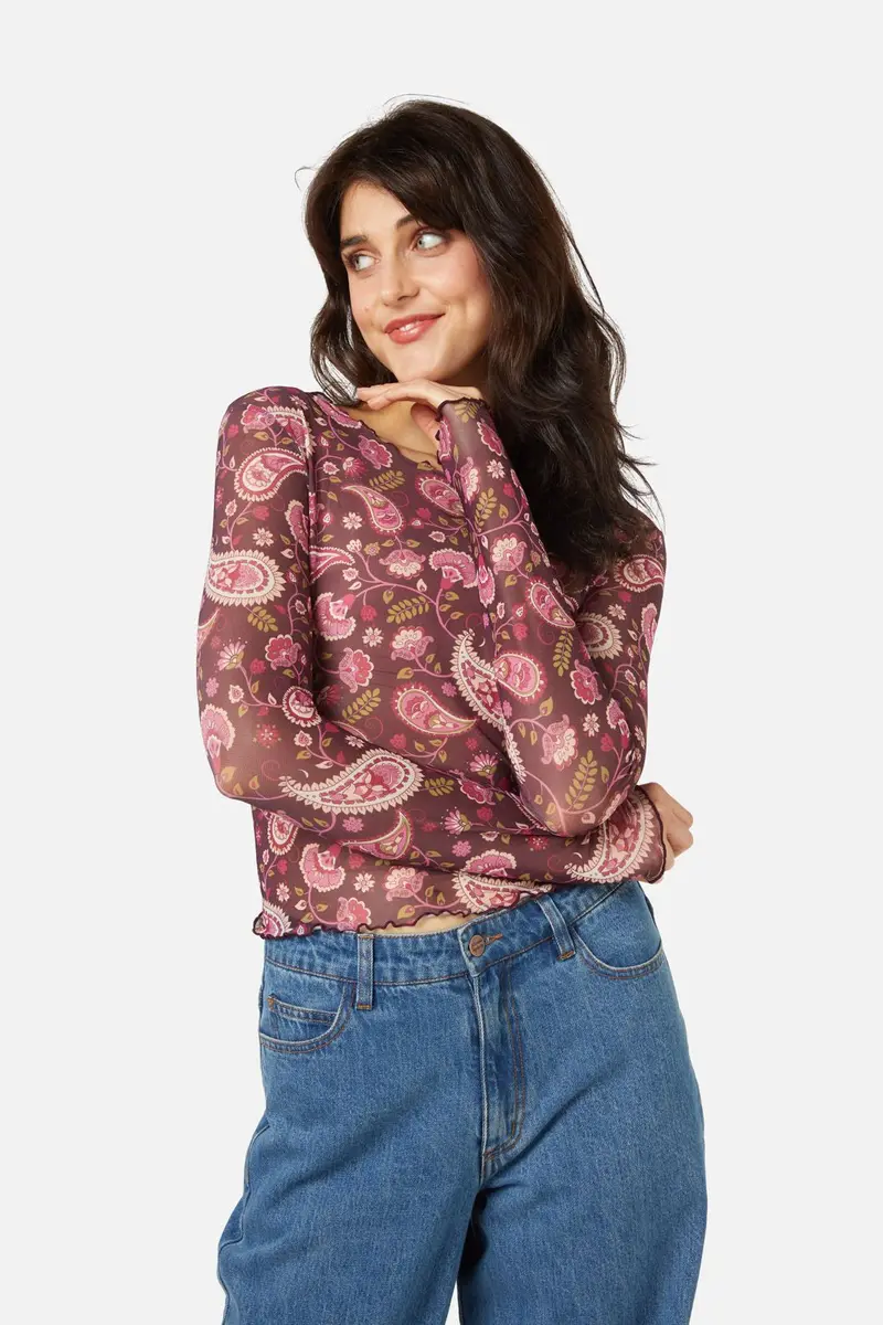 Paisley Mesh Top 1