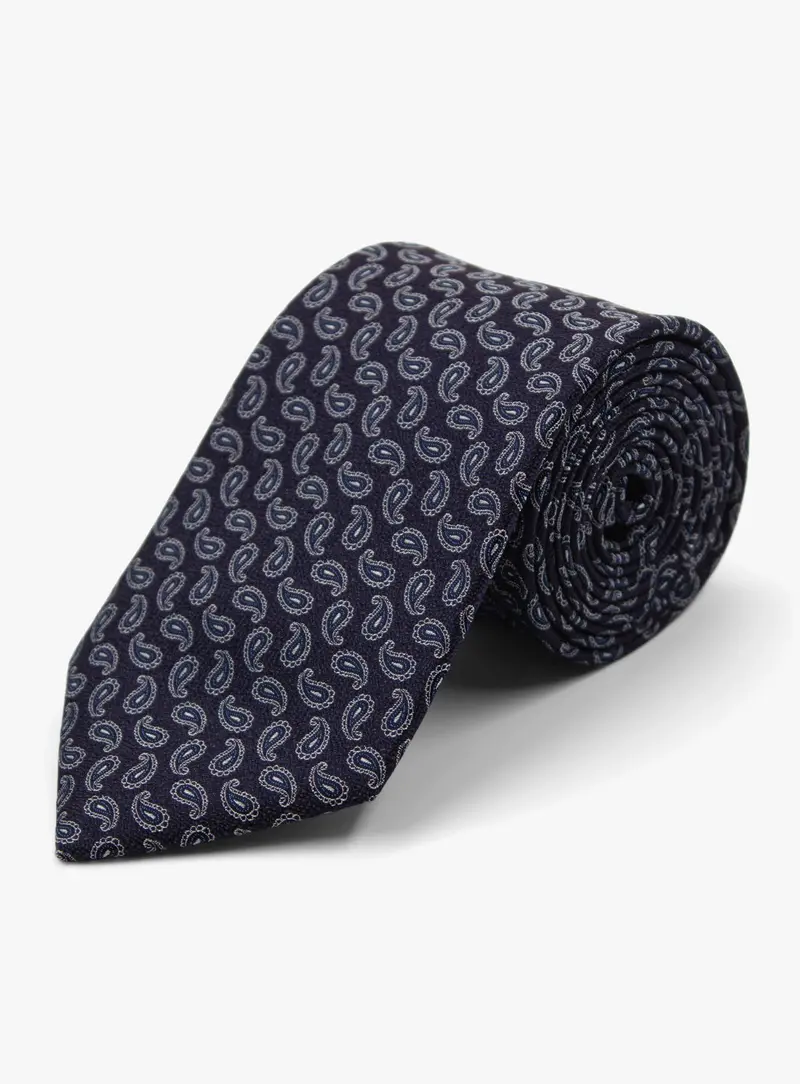Paisley Purple Silk Tie 1
