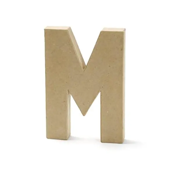 Paper Mache Letter, M - 8 Inch 1