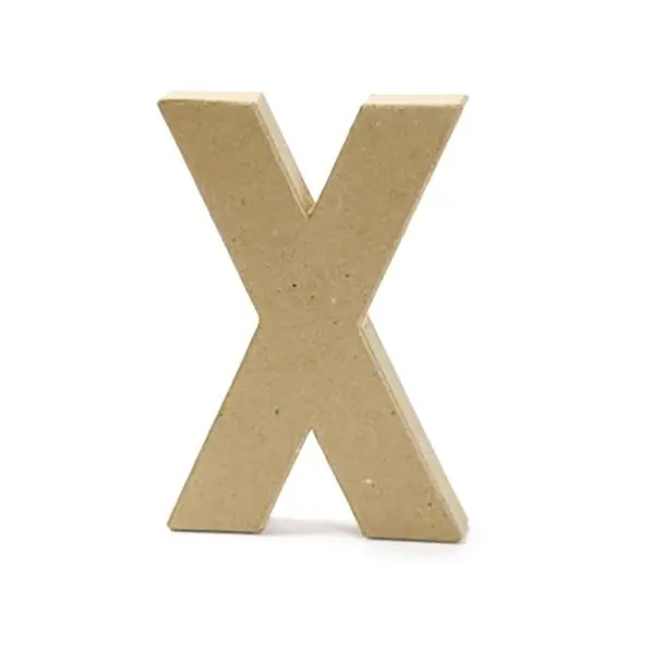 Paper Mache Letter, X - 8 Inch 1