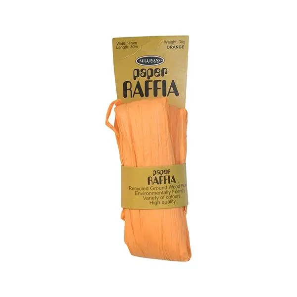 Paper Raffia, Orange- 4Mm X 30M 1