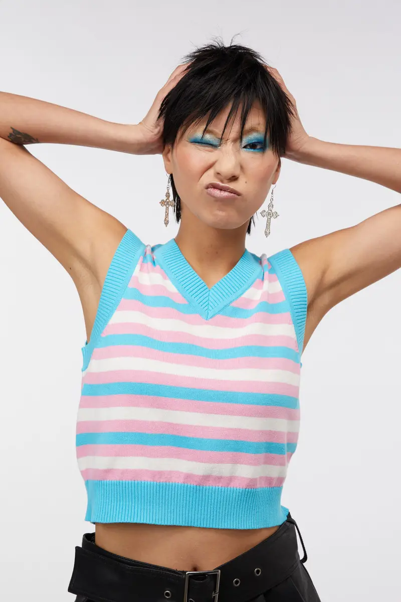 Pastel Stripe Vest 1